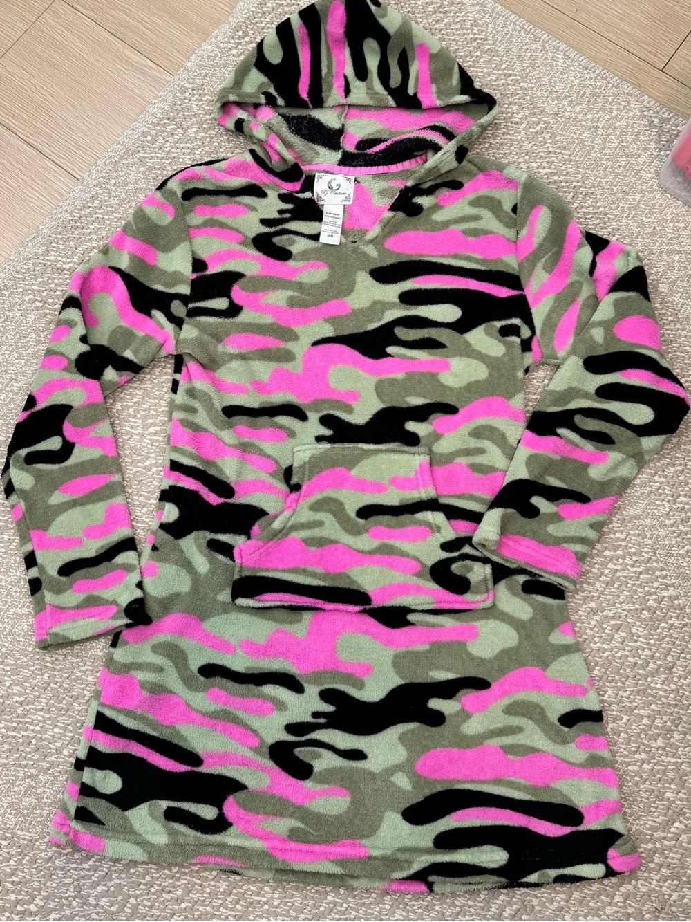 Pj Couture Oversized Fleece Hoodie Sleepwear Loungewear Size M